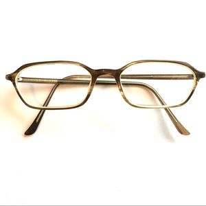Guess Vintage 1990s Rectangular Glasses 48-17-140 Golden Brown Tortoiseshell